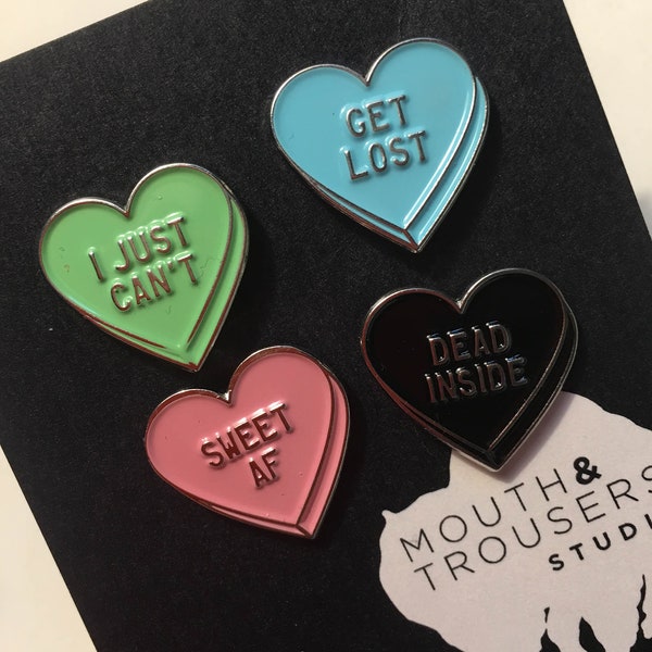 Candy Heart Enamel Pins