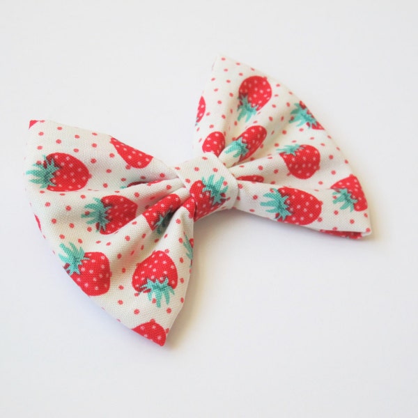 Strawberry Hair Bow | Nylon Headband | Baby Hairbow | Baby Headband