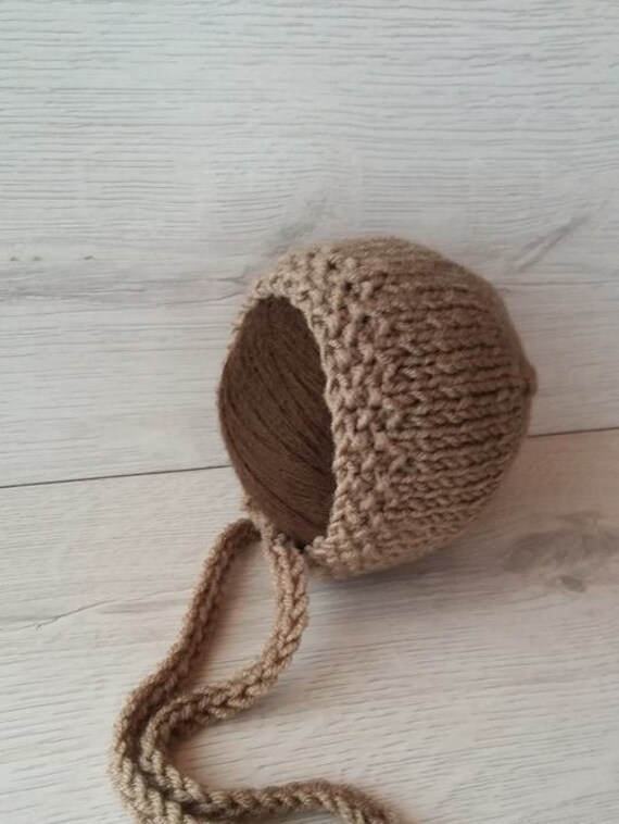 Wool Knit NewbornInfant Bonnet