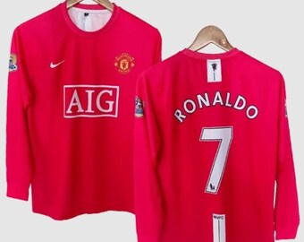 Retro Manchester United Ronaldo 2007- 08 Retro Full Sleeve Jersey, Retro Collection, Vintage Football Jersey, MU Jersey, Ronaldo Jersey