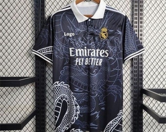 Real Madrid Special Black Dragon Jersey,Real Madrid Jersey,Real Madrid Dragon Jersey,Maillot Real Madrid Dragon, Gift For Him