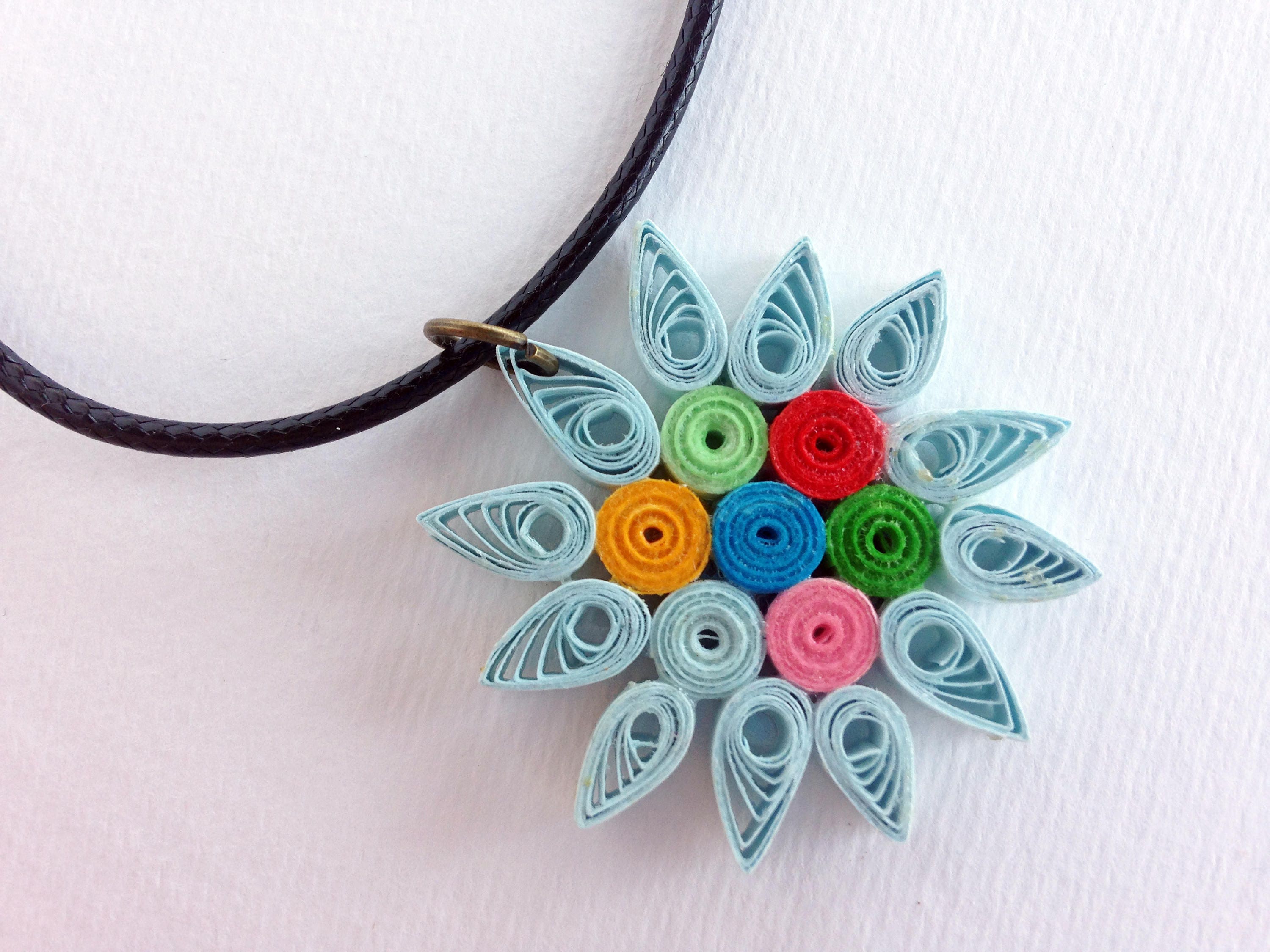 Paper Quilled Necklace, Paper Quilling Jewelry, Quilled Jewelry, Paper