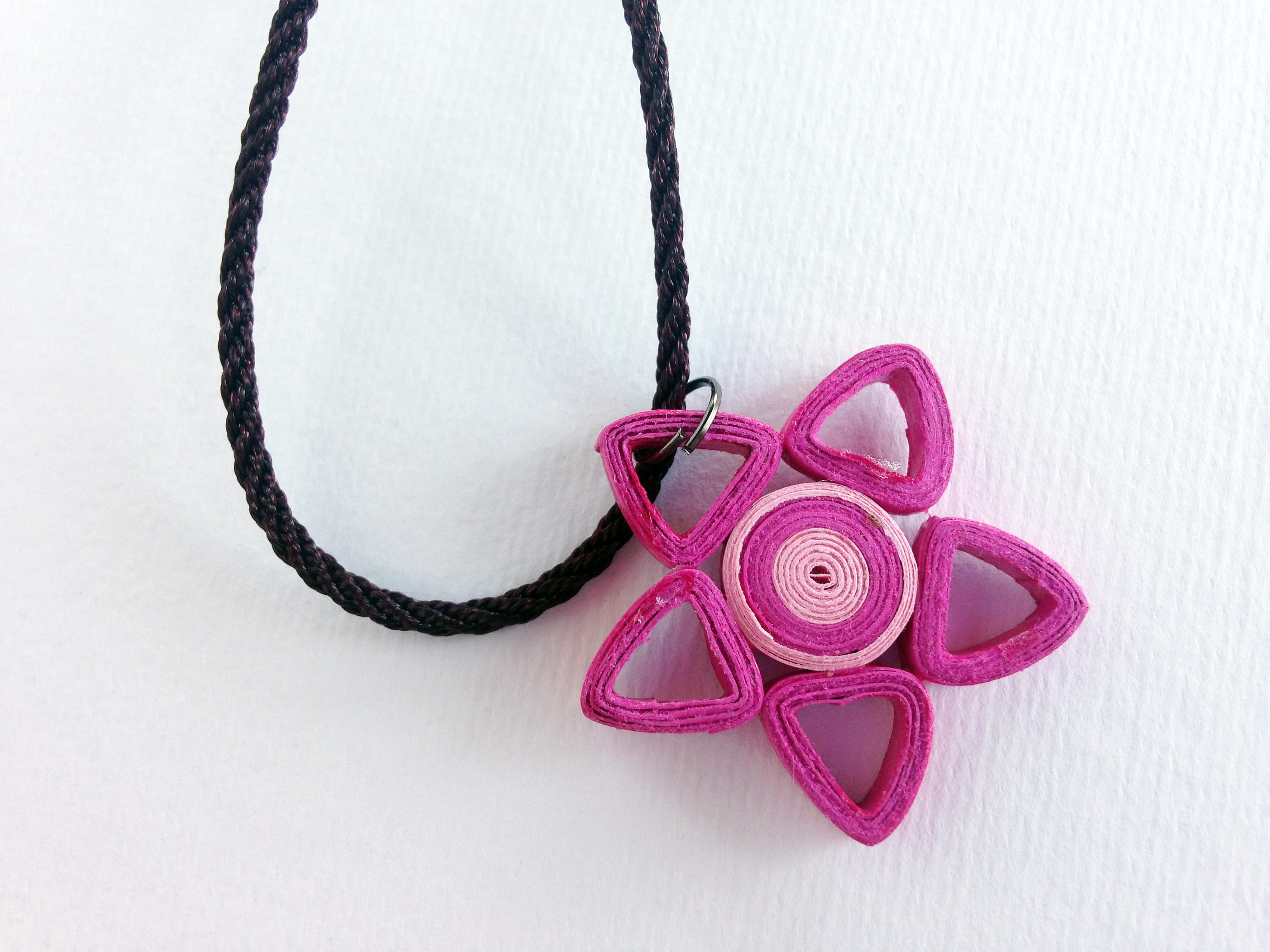 Paper Quilled Necklace Paper Quilling Jewelry Quilled Etsy