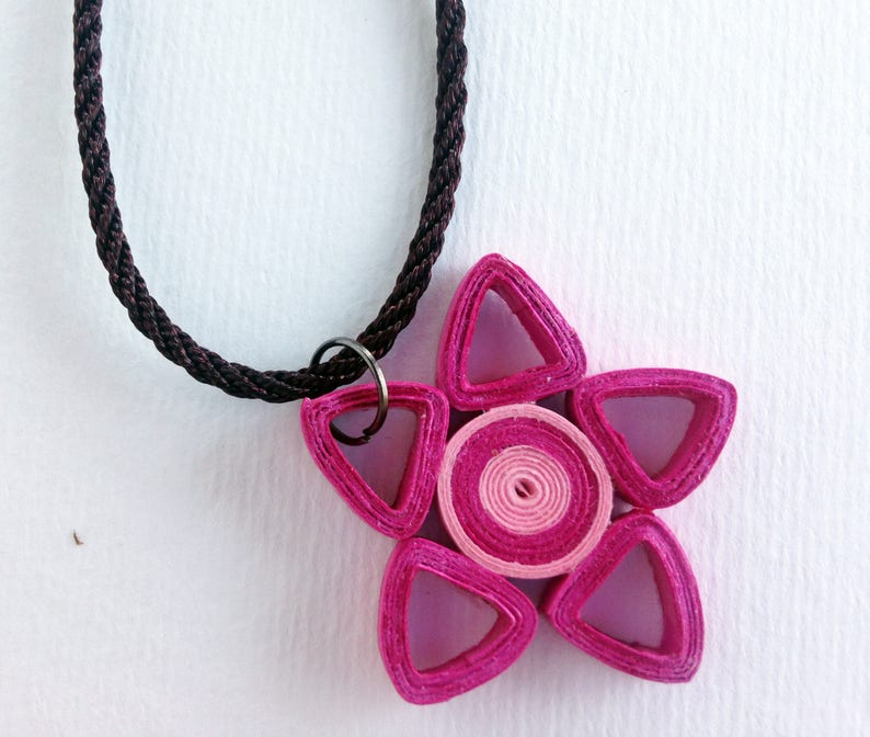 Paper Quilled Necklace Paper Quilling Jewelry Quilled Etsy