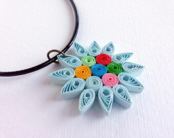 Paper shop quilling pendant