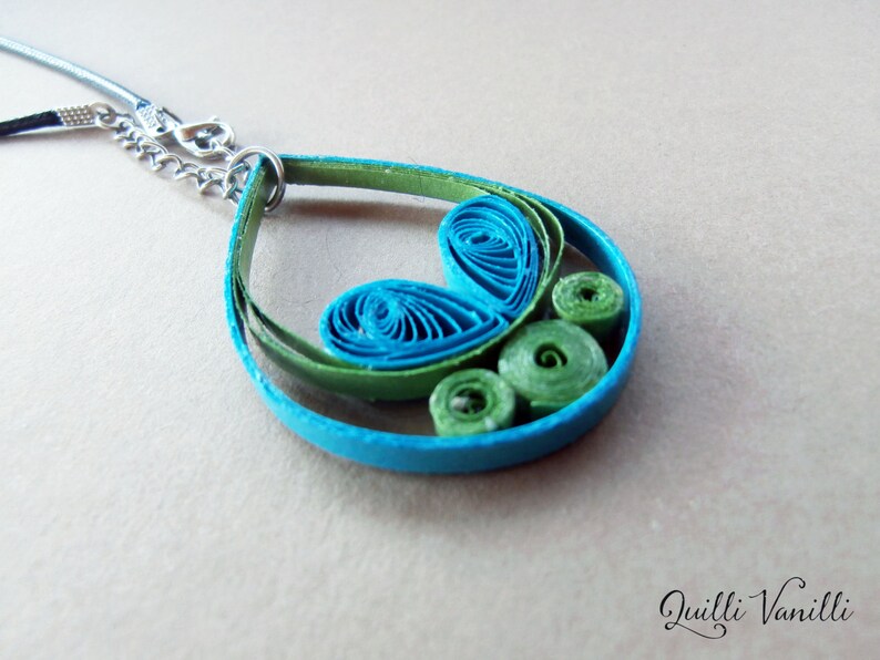 Paper Quilled Necklace Paper Quilling Jewelry Quilled Etsy
