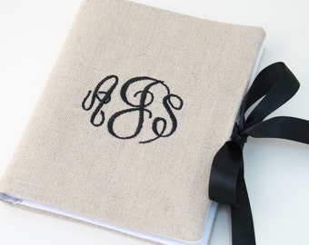 Personalized Photo Album ~ Wedding Photo Album ~ Monogrammed Photo Album / Linen Photo Album / Personalized Wedding Album ~ 4x6 photo album