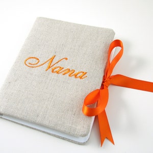 Grandmother Mothers Day Gift Ideas, Grandmas Brag Book-Personalized Brag Book, Nana Photo Gift Idea-Linen Moms Photo Album 4x6, Gift for Mom