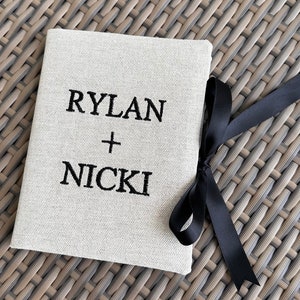 Personalized Wedding Album, Engagement Photo Album, Monogram Linen Photo Album 4x6, Engagement Gift, Custom Wedding Photo Album 5X7