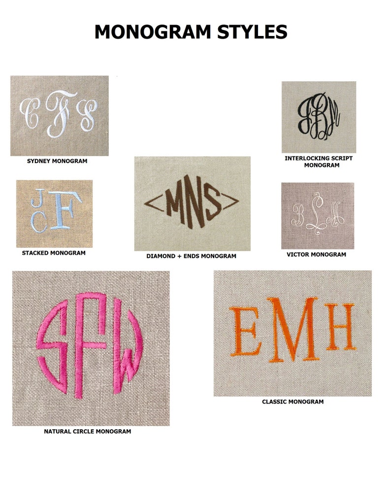 Personalized Linen Cosmetic Bag // Linen Clutch // Monogrammed Cosmetic Bag // Linen Makeup Bag // Monogram Makeup Bag // Gift for Her afbeelding 9