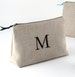 Personalized Linen Cosmetic Bag // Linen Clutch // Monogrammed Cosmetic Bag //  Linen Makeup Bag // Monogram Makeup Bag // Gift for Her 