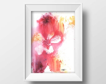 Flower art print Watercolor Painting Wall Art Giclee Home Decor