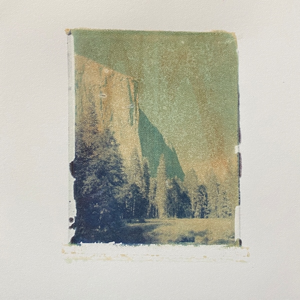 Polaroid Transfer Photograph on Paper of  El Capitan, Yosemite - Original Photograph by Laurel Jeninga