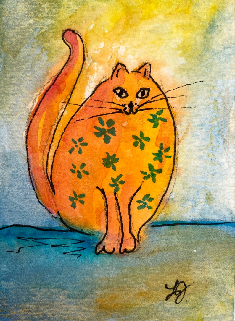 Original Miniature Watercolor Painting ACEO Collectible Art Etsy