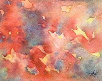 Original Watercolor Small Miniature Painting Collectible ACEO  "Abstract #1" by Laurel Jeninga
