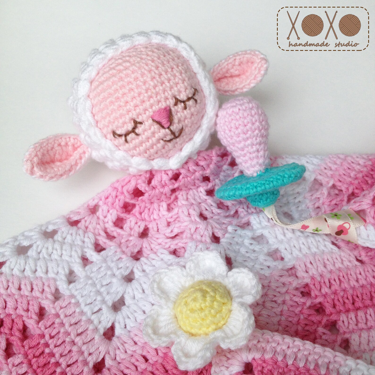 Sheep Lovey Security Blanket Crochet Lovey Baby Toy | Etsy