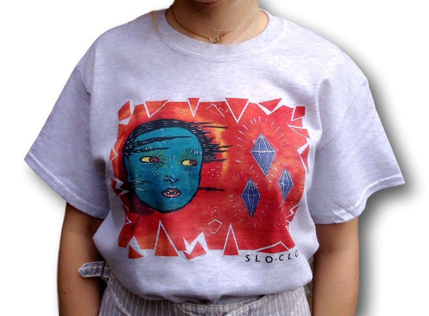 Image of Alien Shirt, Indie Aesthetic Clothing, T-Shirt Dress, Baggy Tee, Grunge Tumblr Style, Festival Women's S Clothing