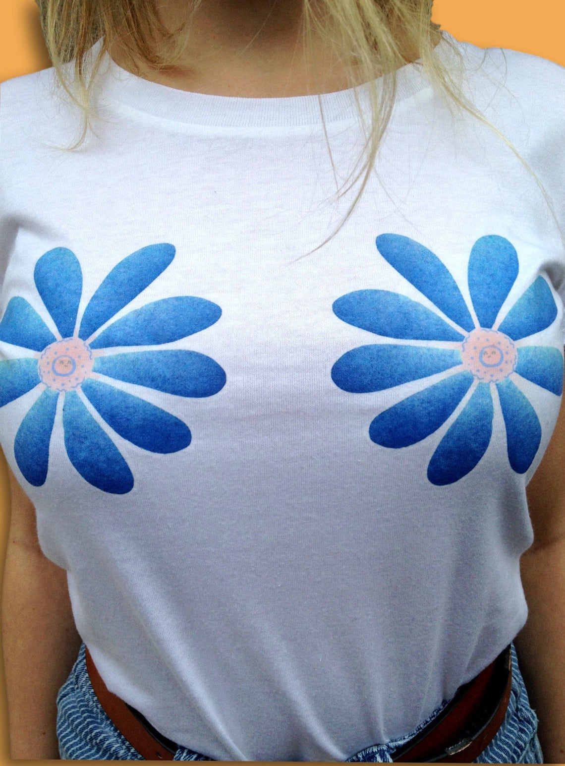 Flower Boobs Shirt Girl Power Feminist Shirt 70s Fashion - Etsy UK