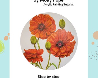 Learn to Paint Poppies Tutorial Digital Workbook