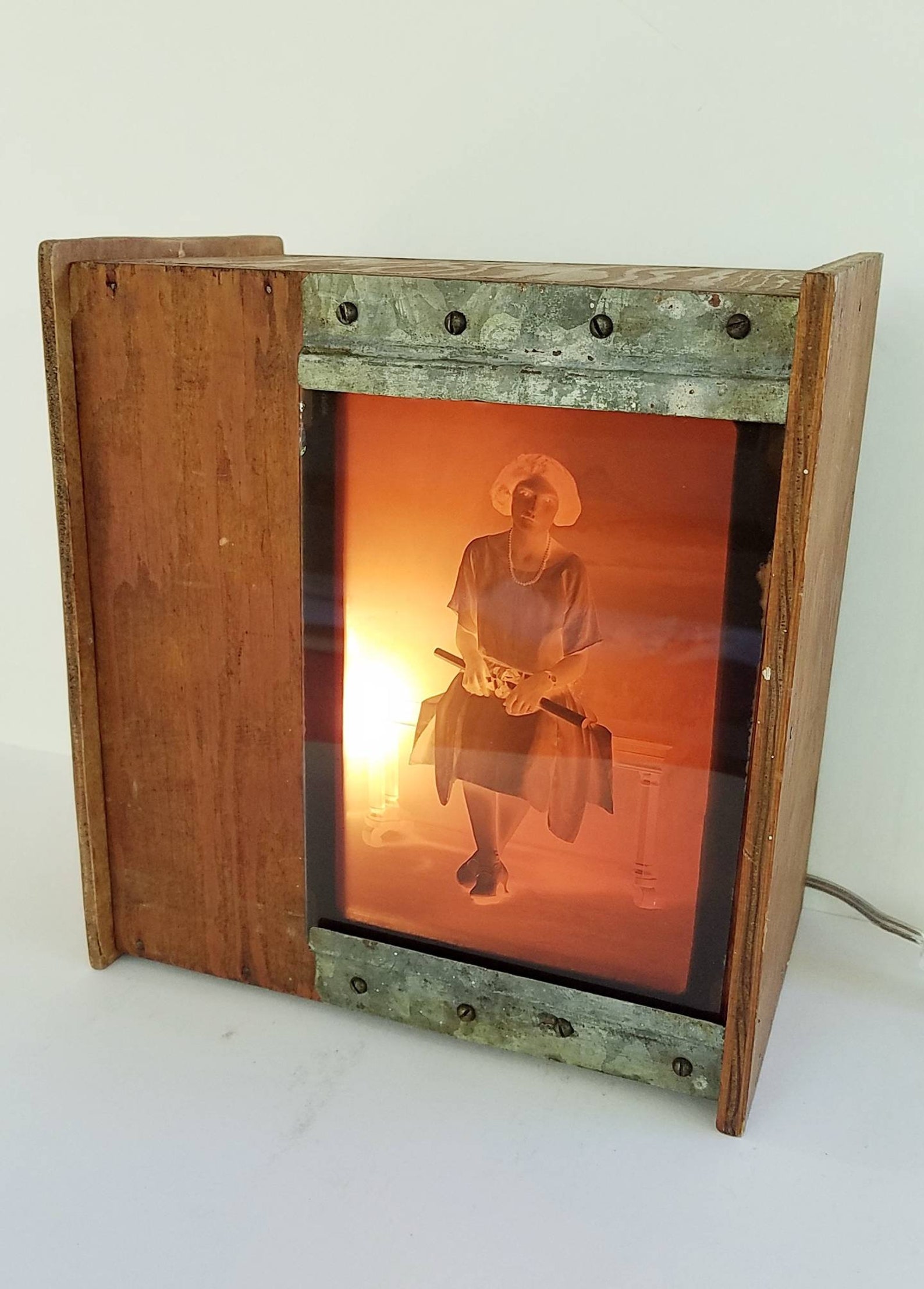 Sitting Pretty Vintage Dark Room Light Box Plywood and Steel Etsy