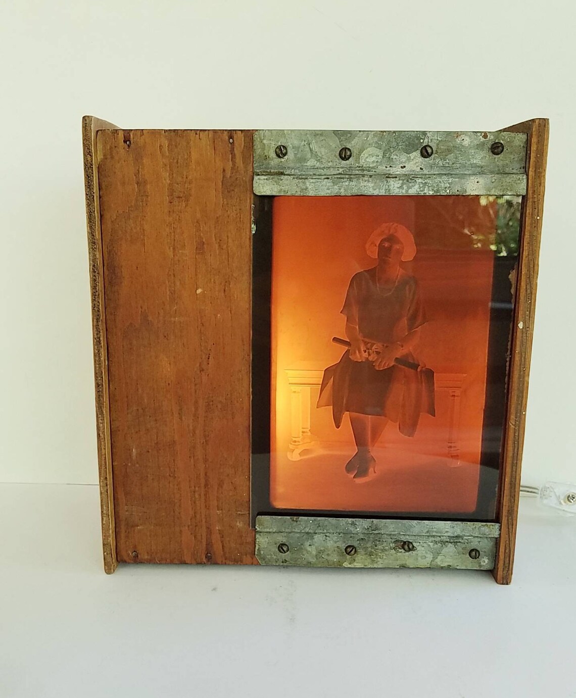 Sitting Pretty Vintage Dark Room Light Box Plywood and Steel Etsy