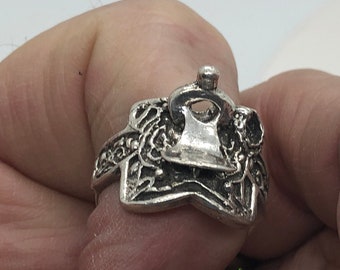 Western Saddle Ring, Sterling Silver. Size 9. One of a kind. 100% satisfaction guarantee.