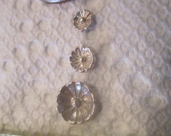 10 Flowers, 3 Small, 4 Medium and 3 Large Flowers of my Small Castings cast in Sterling Silver for your Silversmithing Projects.