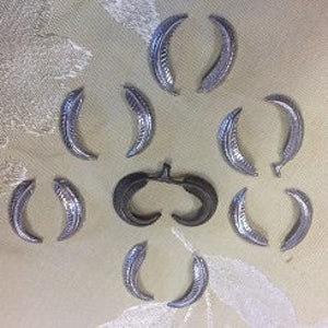Extra Large leaves, four (4) for Silversmithing projects cast in Sterling Silver by Don Norris, Ready for soldering on to your projects.