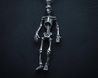 Bone Daddy, Sterling Silver pendant. This was my first original skeleton, the most detailed.