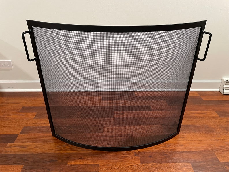 FIREPLACE SCREEN, fireplace safety SCREEN Bow/Curved Design fireplace free standing screen image 8