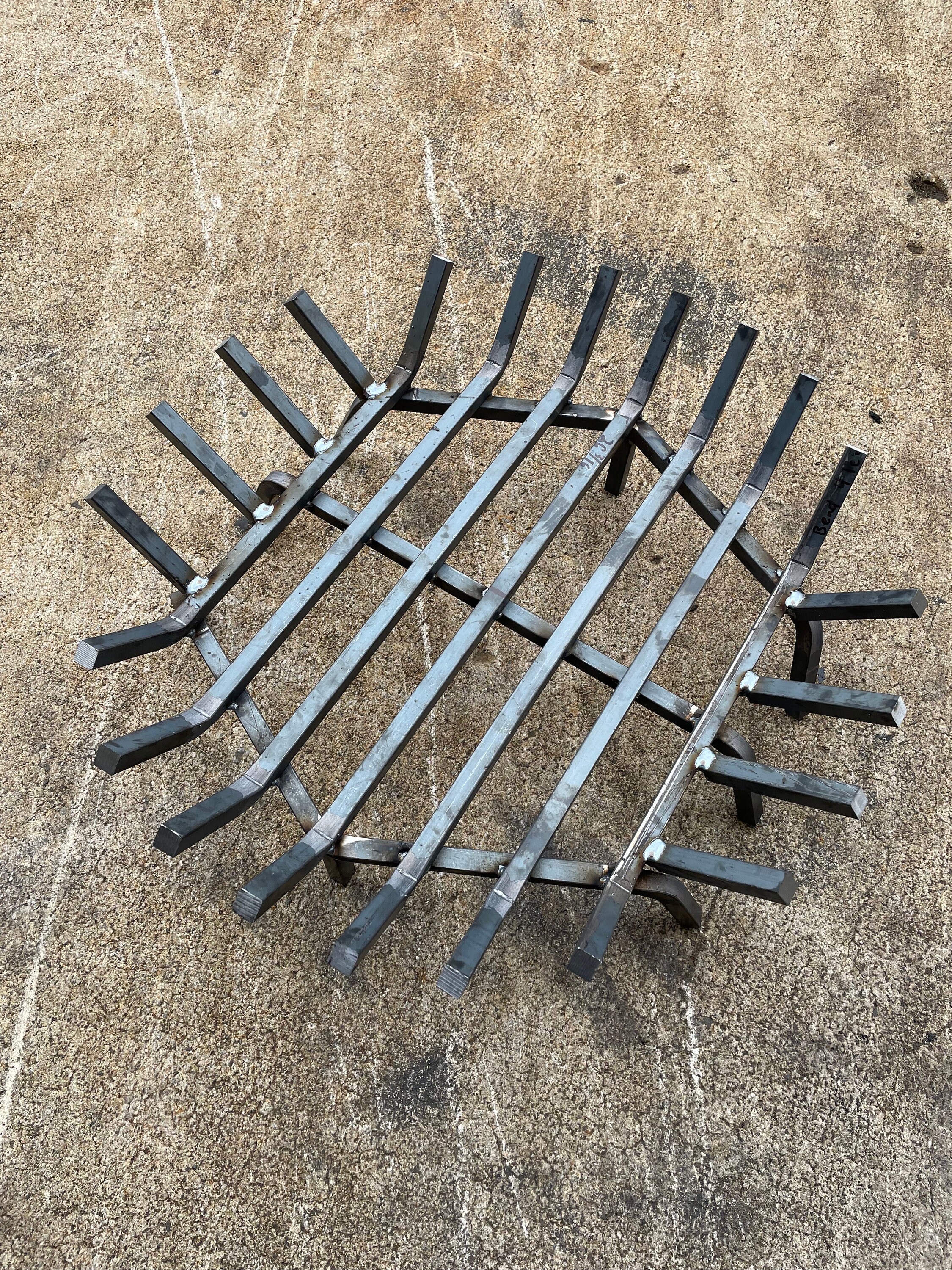 Heavy Duty Round Fire Pit Grate: Carbon Steel, Stainless Steel Wood
