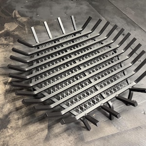 Heavy Duty Round Fire Pit Grate: Carbon Steel, Stainless Steel, Char Guard, USA Made afbeelding 11