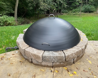 FIRE PIT Dome SNUFFER/Lid Cover- Solid Dome Fire Pit Snuffer/Lid Cover- Available in 30", 36" and 42" Diameter