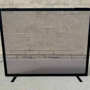 FIREPLACE SCREEN, fireplace safety SCREEN Single Panel Design fireplace free standing screen-Black or Gun Metal color image 1