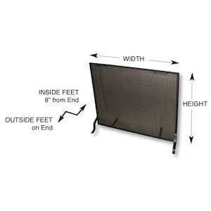 FIREPLACE SCREEN, fireplace safety SCREEN Single Panel Design fireplace free standing screen-Black or Gun Metal color image 10