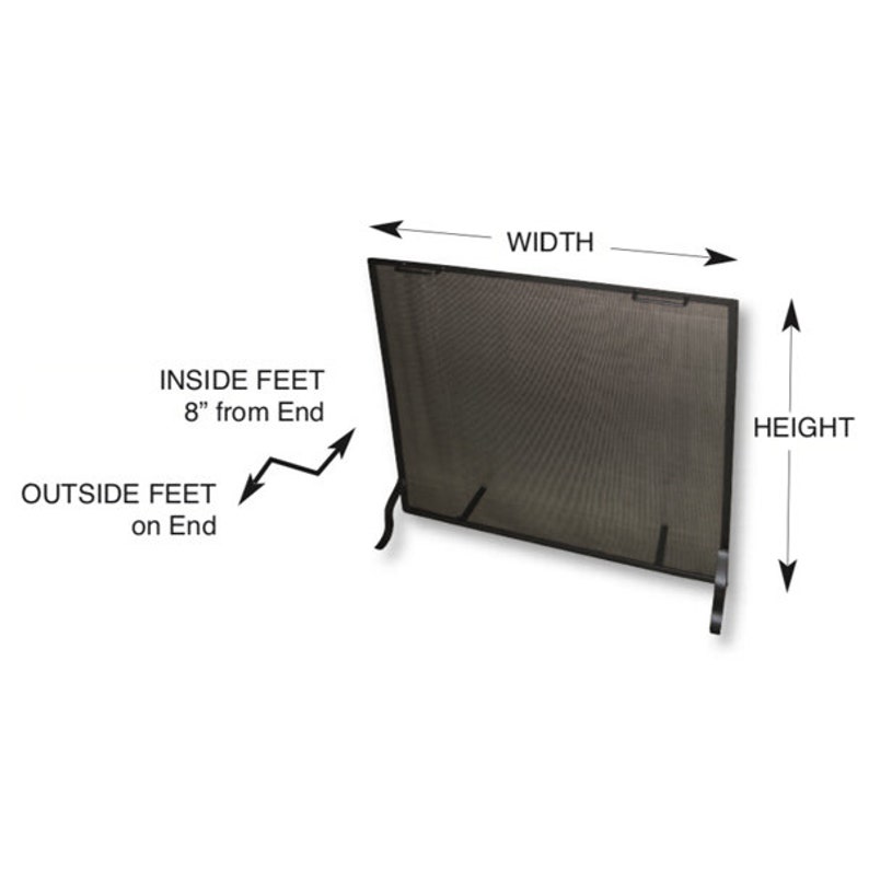 FIREPLACE SCREEN, fireplace safety SCREEN Single Panel Design fireplace free standing screen-Black or Gun Metal color image 10