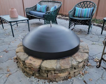 Carbon Steel Fire Pit Dome Lid, Heat Resistant Snuffer Cover, USA Made