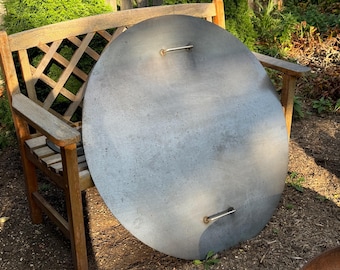 Corten Steel Fire Pit Lid: Heavy Duty Snuffer Cover, Fire Resistant, USA Made