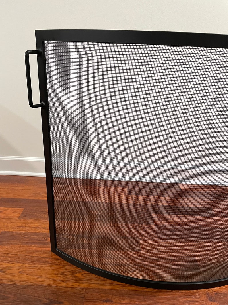 FIREPLACE SCREEN, fireplace safety SCREEN Bow/Curved Design fireplace free standing screen image 5