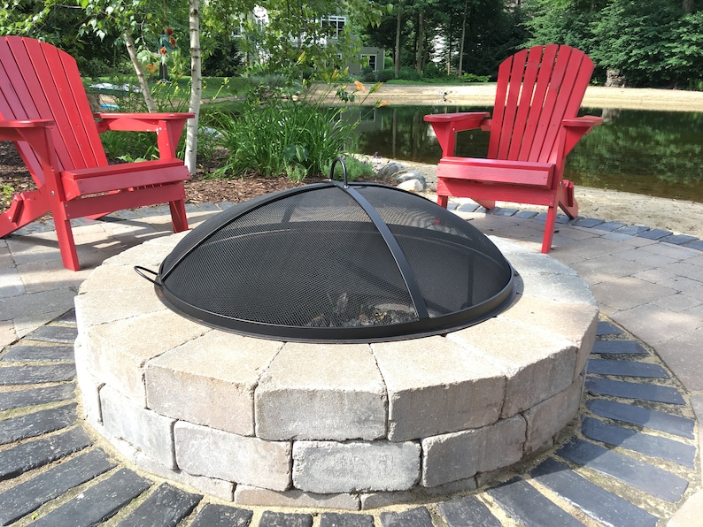 FIRE PIT SAFETY Screenlift off Dome Round Fire Pit Screenall Etsy