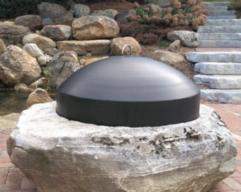 FIRE PIT Dome SNUFFER/Lid Cover- Solid Dome Fire Pit Snuffer/Lid Cover- Sold in 30", 36" and 42" Diameter- Added riser option 1"-10" maximum