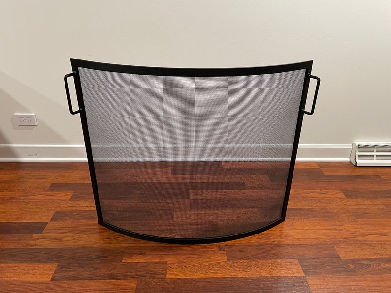 FIREPLACE SCREEN, fireplace safety SCREEN Bow/Curved Design fireplace free standing screen image 10