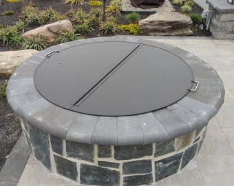 Folding Fire Pit Lid: Stainless Steel Snuffer Cover, Round or Square