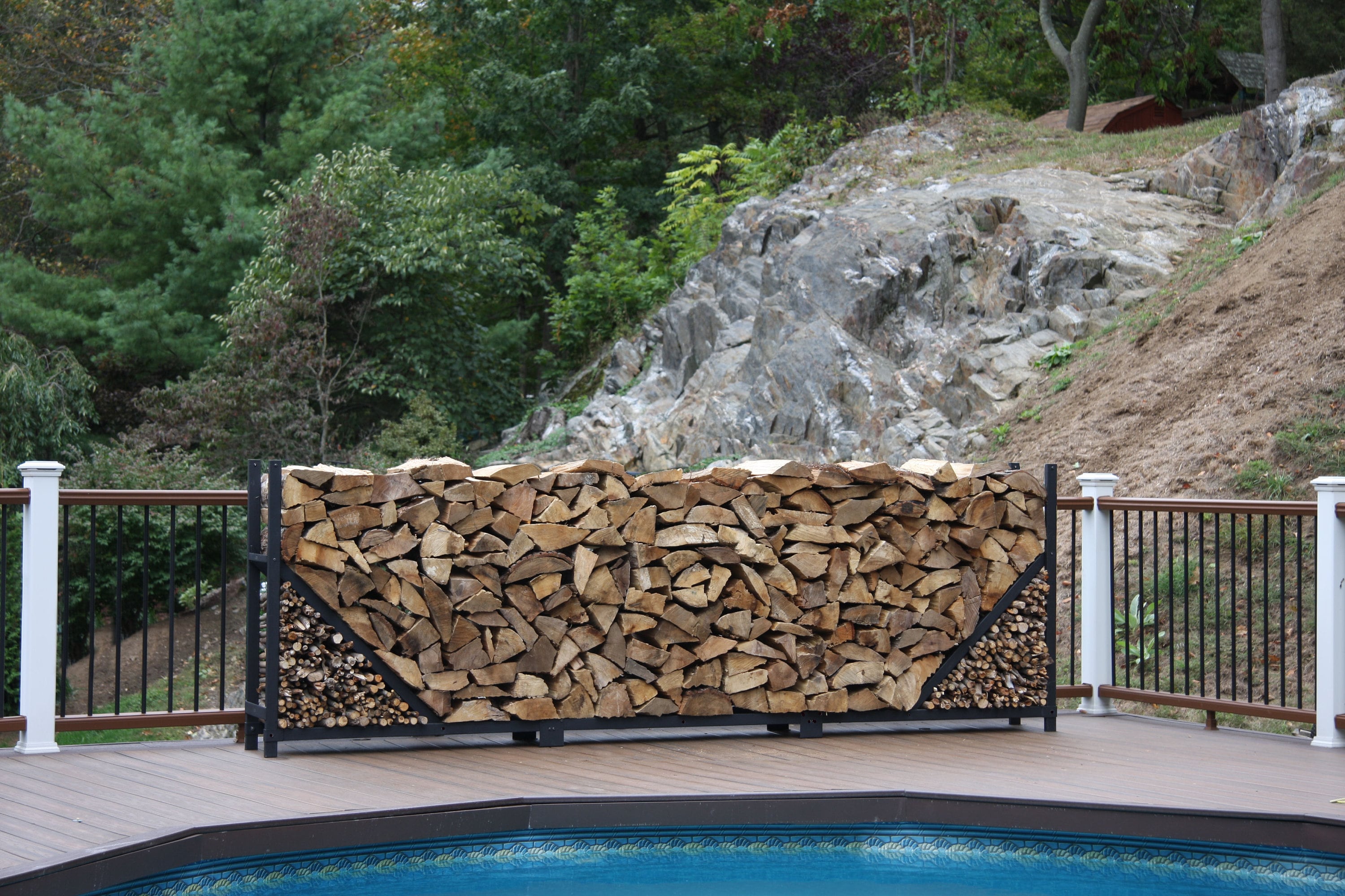 Firewood Log Rack 12ft Straight Sides Firewood Rack Fireplace Accessories Firewood Log Storage Crib Firewood Organizer Fireplace Decor Etsy