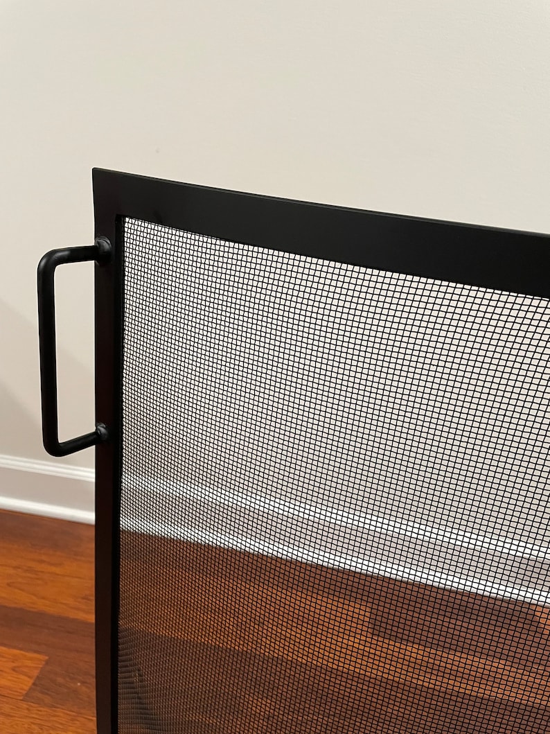 FIREPLACE SCREEN, fireplace safety SCREEN Bow/Curved Design fireplace free standing screen image 6