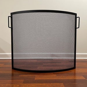 FIREPLACE SCREEN, fireplace safety SCREEN Bow/Curved Design fireplace free standing screen image 1