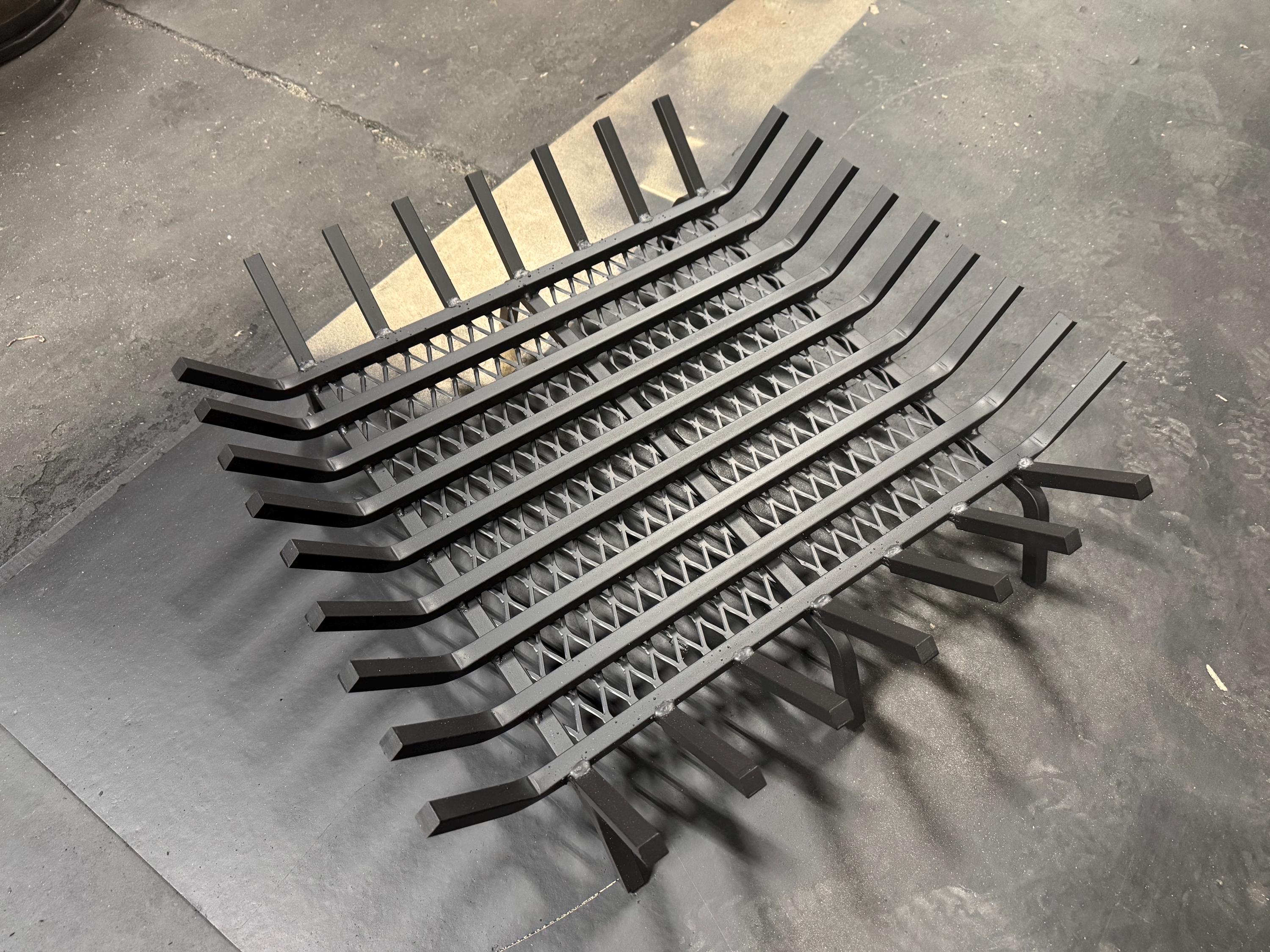 Heavy Duty Square Fire Pit Grate: Carbon Steel, Stainless Steel 