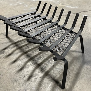 Heavy Duty Fireplace Grate, Fire Pit Wood Insert Grate, Carbon Steel Campfire Pit Grate, BBQ Grate, Outdoor Wood Burning Fire Pit Grate