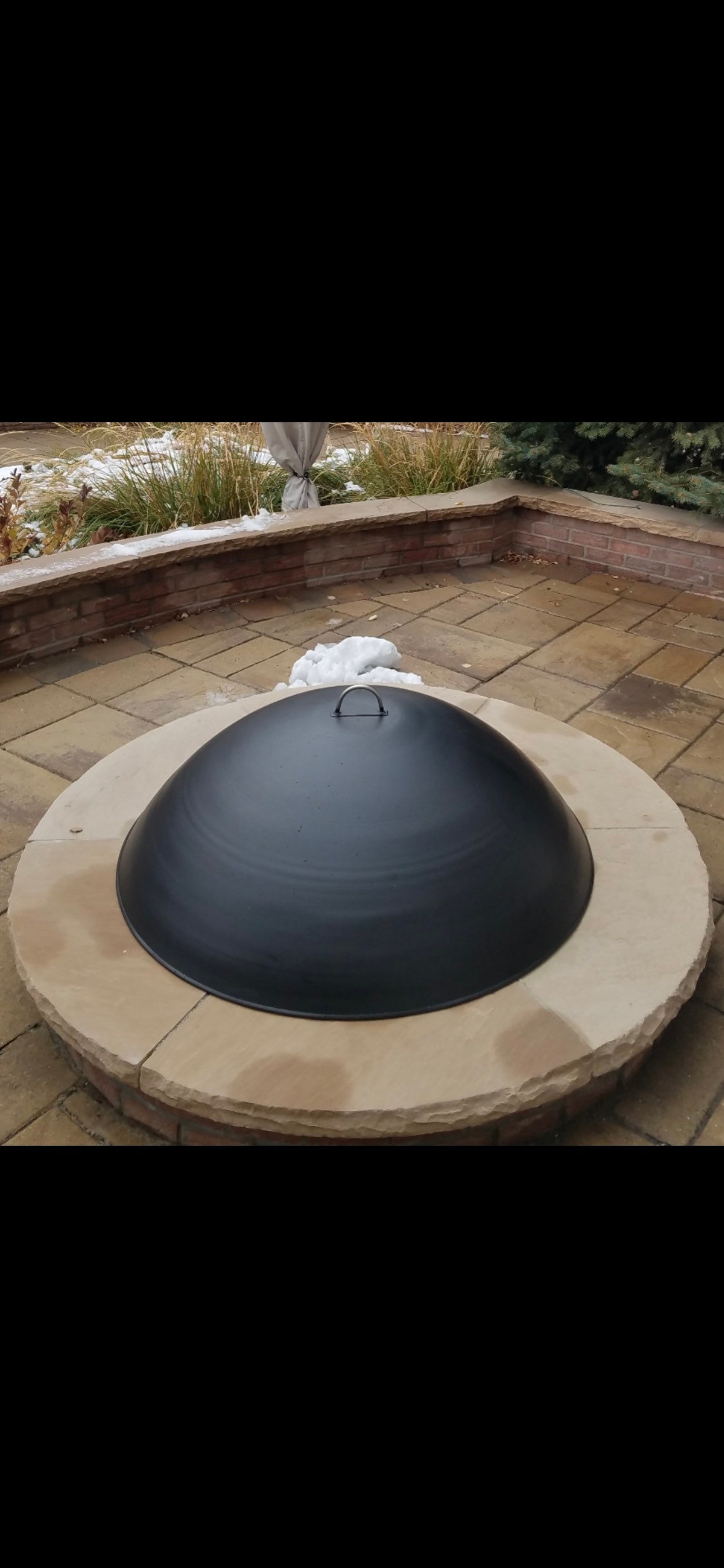 FIRE PIT COVER Solid Dome Fire Pit Cover 30 36 Etsy