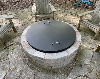FIRE PIT Snuffer cover 1"-3" RISE Option -Round or Square Snuffer Cover One Piece -304 Stainless Steel